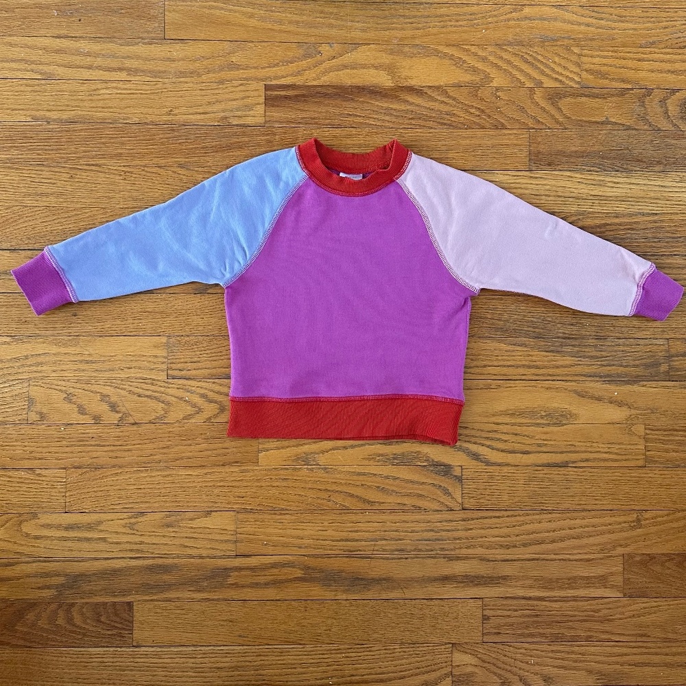 Hanna Anderson French Terry Colorblock Sweatshirt 3T